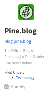Pine.blog Approximate Update Frequency