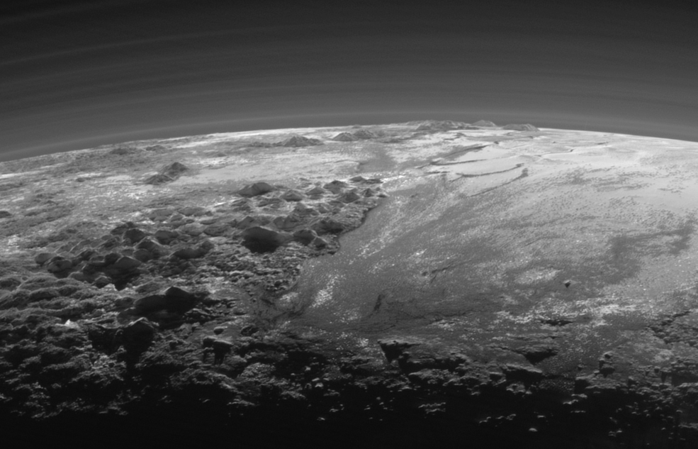 A new backlit photo of Pluto from New Horizons