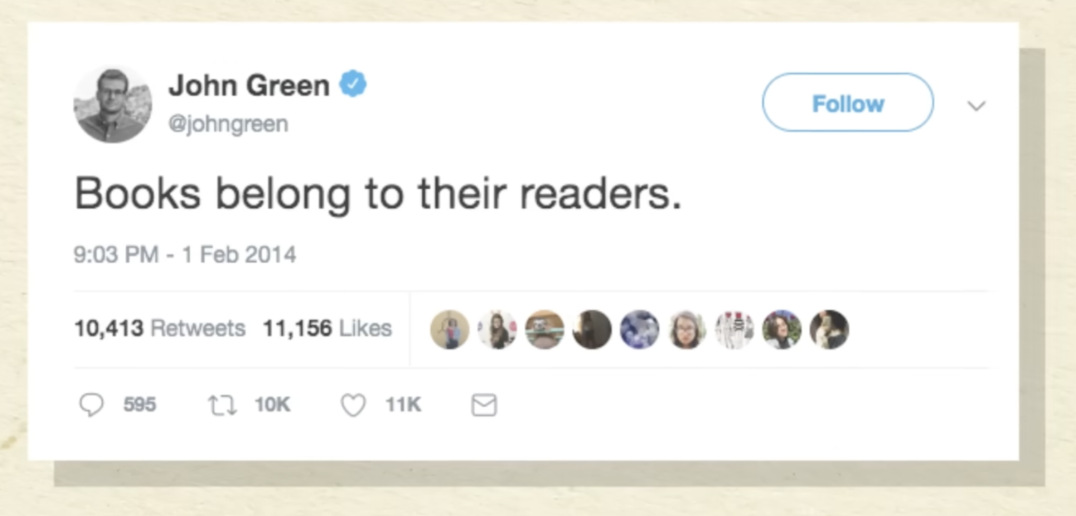 Books Belong to their Readers.