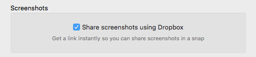 Dropbox screen share