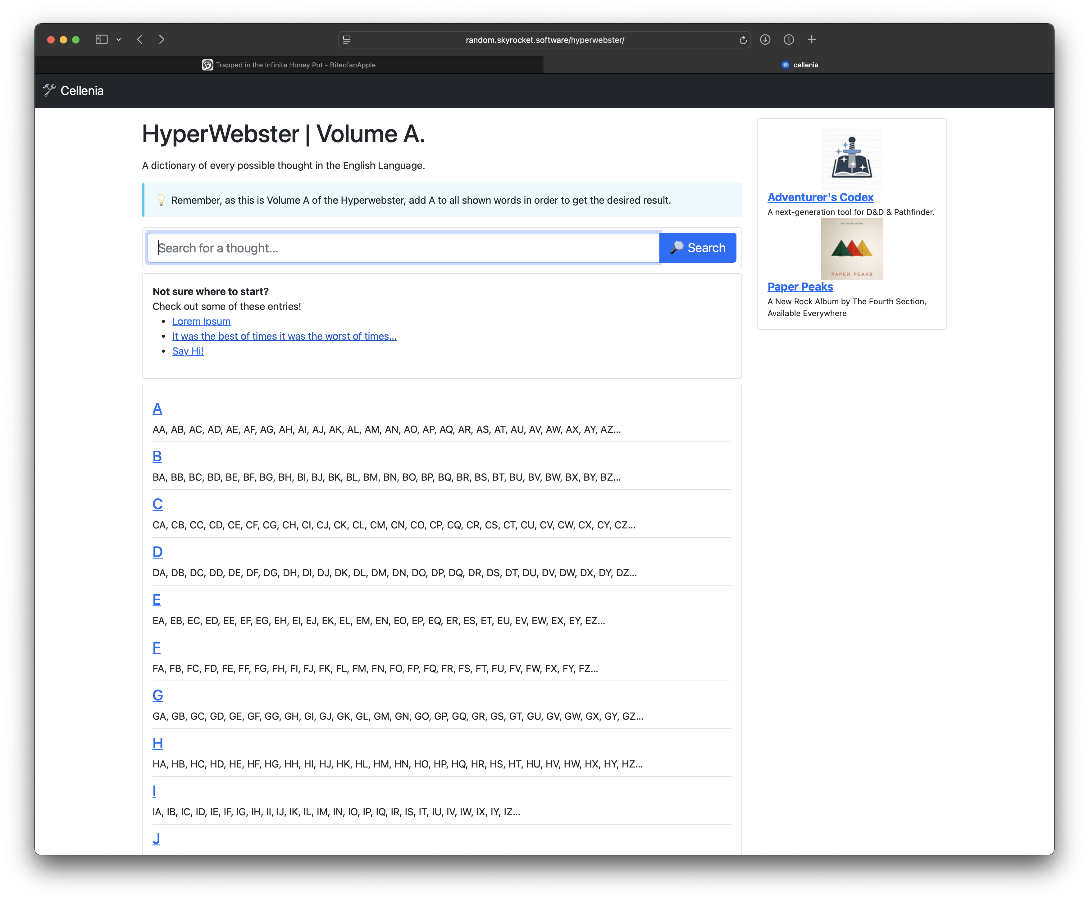 A screenshot of the website in case it's down