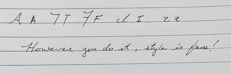 Several letterforms I have changes